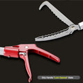 60in Snake Tongs Reptile Grabber Zigzag Wide Jaw Catcher Handling Tool Set