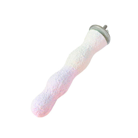 Parrot Perch Bird Perches for Cage Parrot Beak Grinding Stone Rough Surface High Calcium Mineral Colorful Cement Perch Bird Cage Accessories (Purple, Coral)