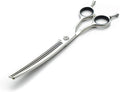 Moontay Professional 7.0" Dog Grooming Chunkers Scissors, Upward Curved Pets Grooming Thinning/Blending Shears - Japan 4