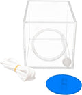 Aquarium Choice Acryli Made Liquid Storage Bucket Dosing Pump Reservoir Container (4.25 * 4.25 * 6.5 Inch;1500ml/1.5L（Bl