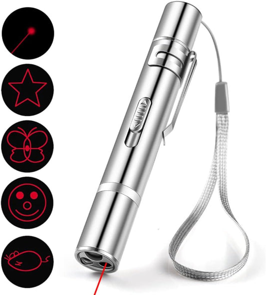 Cat Toys Laser Pointer Rechargeable Cat Laser Toy Interactive Cat Toys for Indoor Cats Kittenes Dogs LED Flashlight 7 Ad