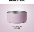 Simple Modern Stainless Steel Pet Water Bowl for Dogs & Cats | Reusable Insulated Stainless Steel Food Bowls for Dog Cat | No Tip No Slip BPA Free | Bentley Collection | Medium (32oz) | Almond Birch