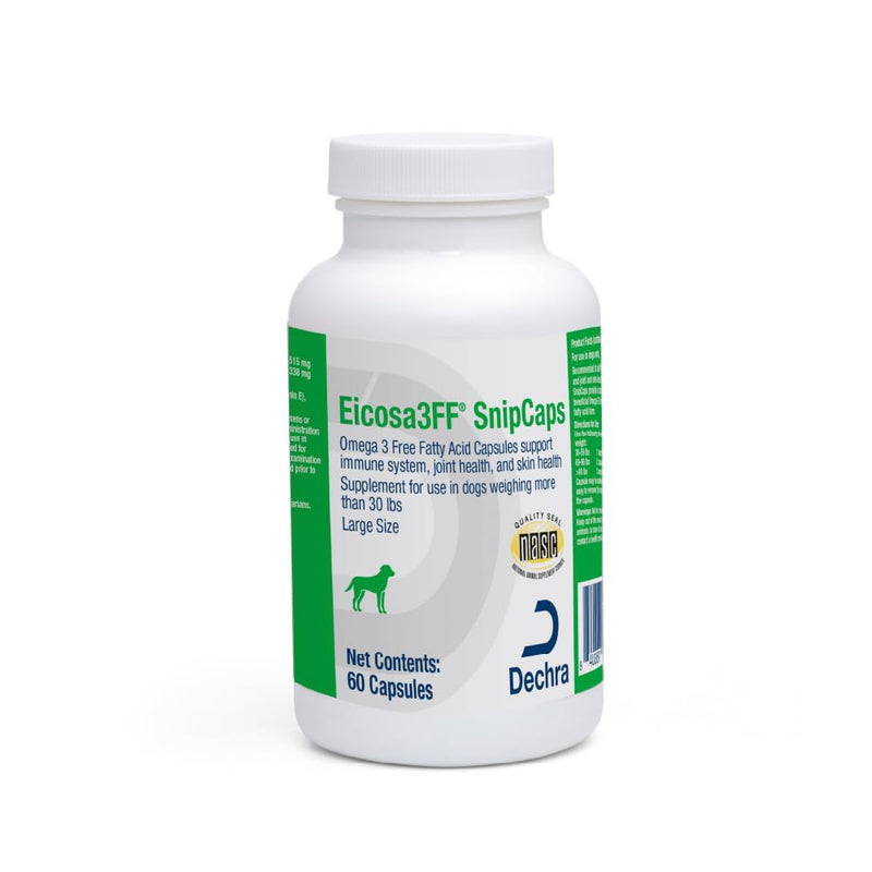 Eicosa3FF SnipCaps Omega 3 Free Fatty Acid Capsules for Dogs - Large, 60 ct