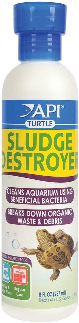 API TURTLE SLUDGE DESTROYER Aquarium Cleaner and Sludge Remover Treatment 8-Ounce Bottle