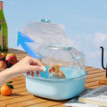 Small Animal Carrier Cage with Water Bottle, Portable Hamster Travel Case