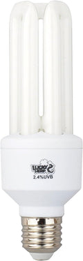 LUCKY HERP 2.4% UVB Bird Fluorescent Bulb 20W - Full Spectrum Avian Light for Parrots, Cockatiels & Conures - Promotes Vitamin D3 & Feather Health - E26 Base, 3-U Tube CFL