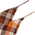Fall Dog Bandana Autumn Thanksgiving Plaid Reversible Triangle Bibs Scarf Accessories for Dogs Pets
