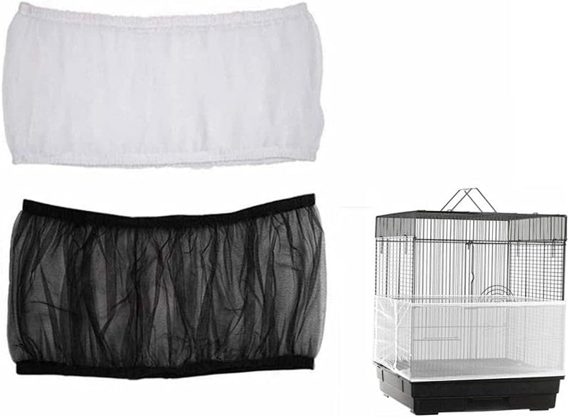 ISMARTEN Bird Cage Seed Catcher (2 Pack), Airy Gauze Bird Cage Cover Seeds Guard Dust-Proof Universal Birdcage Accessori