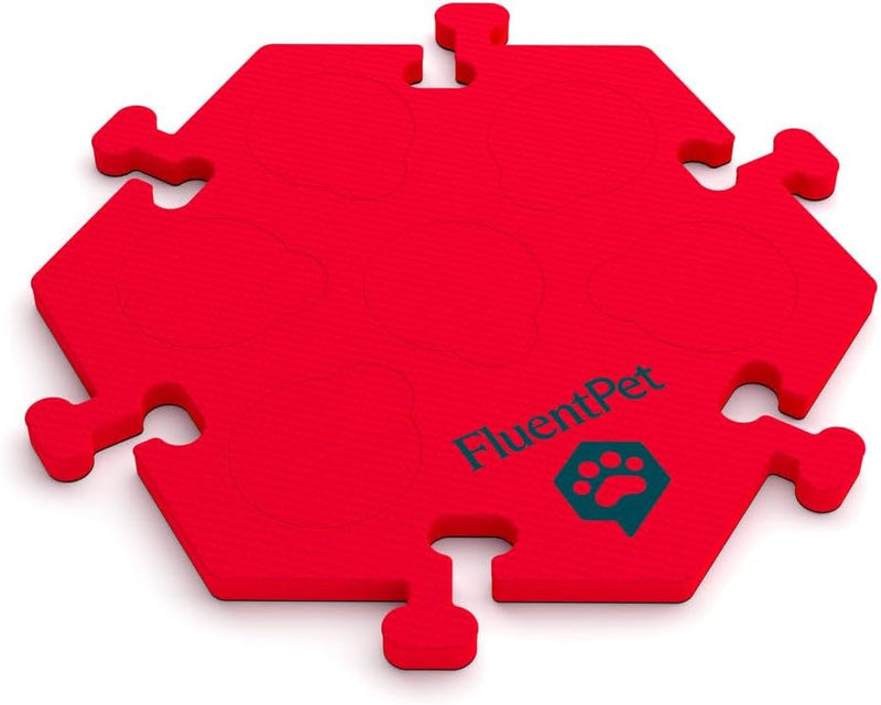 FluentPet HexTile Mat for Dog & Cat Talking Buttons, Non-Slip & Modular