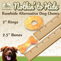 Fieldcrest Farms 3 Pack of Nothin' to Hide Chicken Rings and Bones, 12 Count Each, Rawhide Alternative Dog Chews