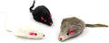 AXEL PETS 20 Furry Mice with Catnip and Rattle Sound Made of Real Rabbit Fur Interactive Catch Play Mouse Toy for Cat, Pack of 20 Mice