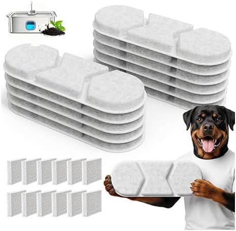 12 Packs Large Dogs Water Fountain Filters