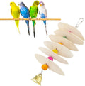 DQITJ Bird Cuttlebone Chew Toy, Natural Bird Calcium Cuddle Bone for Parrot Cockatiel Budgie Conure Sharp Beaks (6 Pcs i