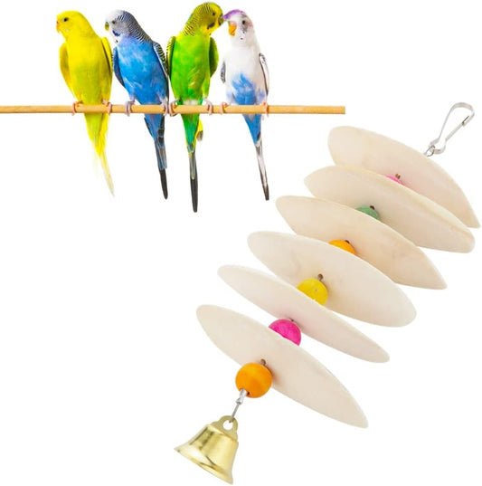 DQITJ Bird Cuttlebone Chew Toy, Natural Bird Calcium Cuddle Bone for Parrot Cockatiel Budgie Conure Sharp Beaks (6 Pcs i