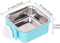 Dog Crate Bowl, Hanging Stainless Steel Removable Pet Crate Water & Food Bowls, Pet Cage Feeder Container Coop Cup for C