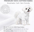 lovelonglong Basic Dog Polo Shirts Premium Cotton, Polo T-Shirts for Large Medium Small Dogs with a Two-Button Collar Blank Color White M
