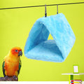 Magnoloran 2 Pack Warm Bird Nest House Bed Hanging Hammock Sleeping Bed Plush Hanging Snuggle Cave Happy Hut for Pet Parrot Parakeet Cockatiel Conure Cockatoo African Grey Macaw(Blue&Grey)