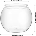 Clear Plastic Fish Bowl Round Aquarium 8.6 Inch Wide