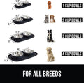 GORILLA GRIP Dog Bowl Set with Feeding Mat, 304 Stainless Steel 2 Cup
