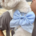 Cute Leash and Bow H-Shaped Design Harness for Small Cats Dogs, Proof Soft Adjustable Vest Easy Control Breathable Harne