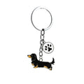 Harikaji Dog Keychain, Vivid Cute Pet Keyring Bag Charm Metal Key Ring Keyfob