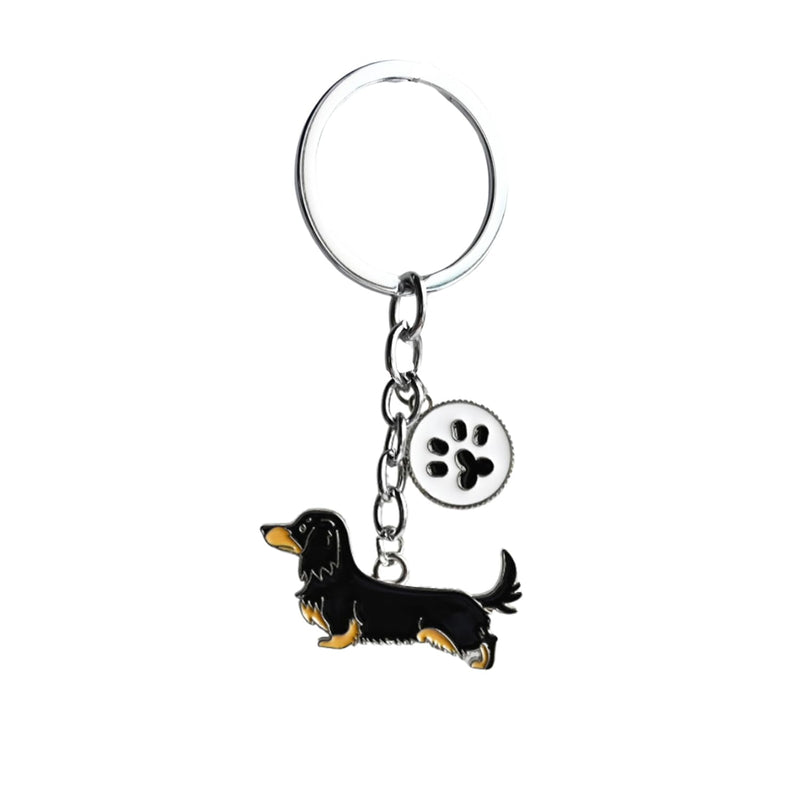 Harikaji Dog Keychain, Vivid Cute Pet Keyring Bag Charm Metal Key Ring Keyfob