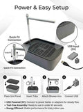 Tonodui Automatic Parakeet Bird Bath with Pump,Adjustable Water Flow & Parrot Shower,USB Powered Bird Fountain Bathtub for Cage,Quiet Circulating Water System for Budgie,Lovebird (S)