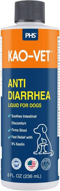 Dog Anti Diarrhea Liquid for Dogs & Puppies, 8 fl oz (236 mL) – Fast Acting Diarrhea Relief with 8% Kaolin, Upset Stomac