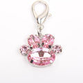 Bling Rhinestones Paw Charm Pendant Jewelry for Pet Dog Cat Puppy Necklace Collar Accessory