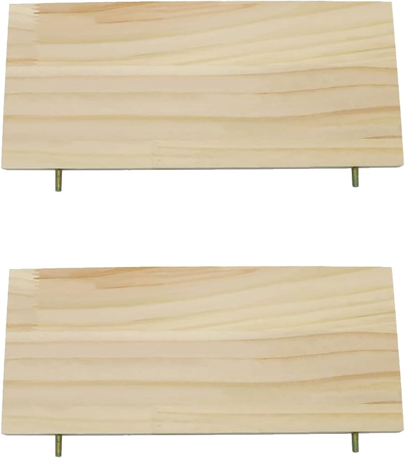 Litewoo Parrot Bird Wood Perch Platform Large Stand Shelf for Budgie, 2PC