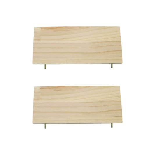 Litewoo Parrot Bird Wood Perch Platform Large Stand Shelf for Birds Budgie Parakeet Cockatiel Conure Cockatoo Macaw African Grey (2PC)