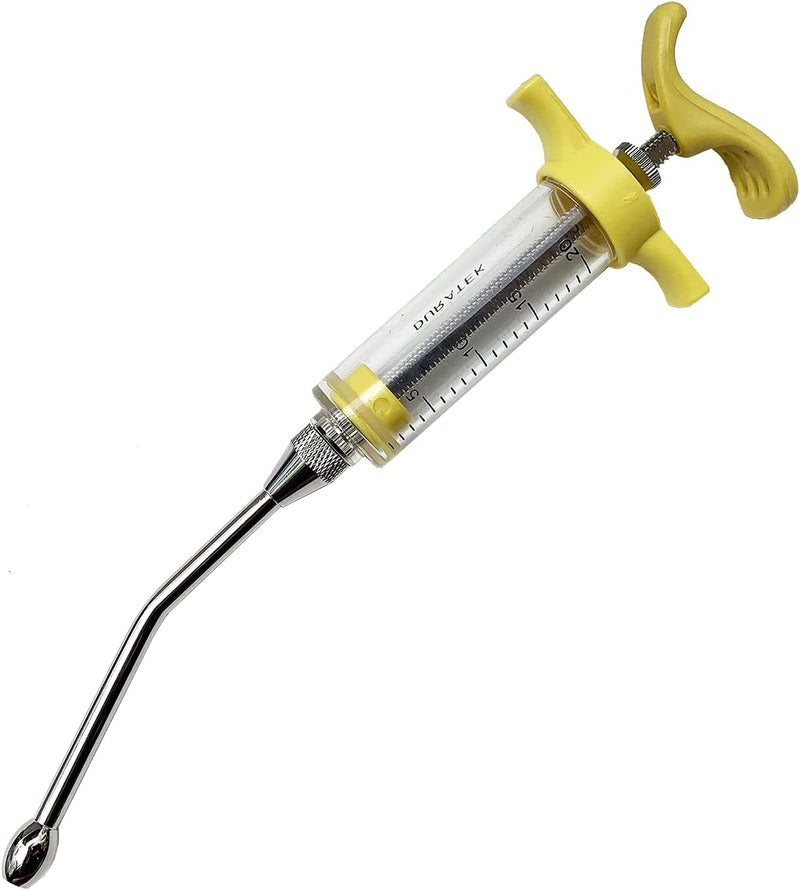 Duratek Drenching Syringe with Dose Nut and Feeding Nozzle - 20cc (Color May Vary)