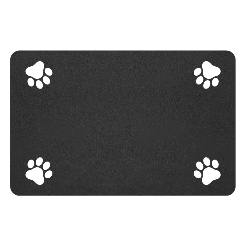 Pet Feeding Mat-Absorbent Pet Placemat for Food and Water Bowl, with Waterproof Rubber Backing, Quick Dry Water Dispenser Mat for Dog and Cat (27