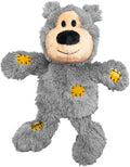 KONG Wild Knots Dog Toys 3 Pack – Bear, Giraffe & Tiger – Durable Plush Toys with Internal Knotted Rope & Squeaker – Sof