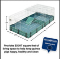 MidWest Homes for Pets Guinea Habitat Plus Cage, Includes Divider Panel and Hinged Top, Washable PVC Canvas Bottom, Expa