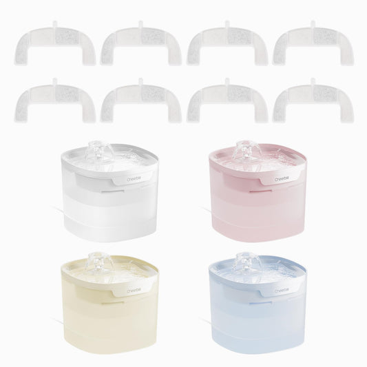 Cheerble Pumpless Pet Water Elfin Fountain E1 Lite Replacement Filter-8-Pack