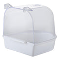 IBWell Clear Bird Bath for Small Birds Parakeet Cage Accessories - Suitable for Cockatiels and Parakeets