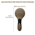 Horse Brush Mane and Tail Hair Comb with Professional Non-Slip Grip, Horse Grooming Tool Supplies, Brown