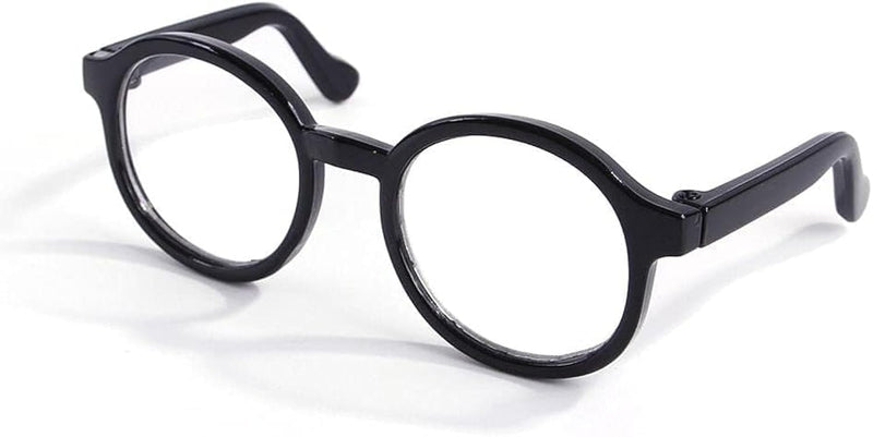 Black Pet Dog Cute Glasses Clear Lens Retro Glasses Photo Props Transparent Cat Sun Glasses for Small Dogs Cats Cosplay Costume Dog Sunglasses