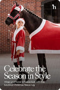 HORZE Santa Christmas Fleece Horse Cooler Blanket with Faux Fur