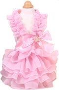 Fashion Sweet Puppy Dog Chiffon Princess Dress for EXTRAL Small and Small Dog Pink M