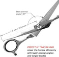 Chibuy Curved dog grooming scissors with Round Tips, Pet Shear for Cats, 4CR Stainless Steel Bending, Professional Tools