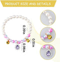 Pearl Cat Collar with Bell Rhinestones Teardrop Pet Necklace for Small Dog Colorful Pearls Elastic Charm Collar for Cats Puppy Wedding Party Dress Accessories