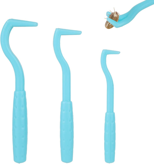 BOXOB 3pcs Tick Remover Tools, 3 Sizes Plastic Professional Portable Tick Puller Remover Tools Suitable for Dogs Cats Ho
