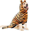 DELIFUR Large Dog Tiger Costume - Tiger Halloween Costume for Medium Large Dogs Golden Retriever Labrador Rottweiler Cut