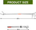 60" Snake Tongs Professional All-Aluminum Alloy Extra Heavy Duty Snake Tongs Reptile Grabber Catcher Wide Jaw Handling G
