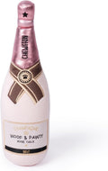 CHEWFFON Dog Toy, Pink Champagne Shape Squeaky Toy for Boredom