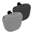 MGKSHADOW Dog Treat Pouch 2 Pack, Dog Treat Training Pouch, Silicone Pet Treat Bag BPA Free/Clip/Magnetic Dog Walk (Grey & Black)