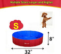 AAApex Atelier Foldable Dog Pet Bath Pool, Collapsible Dog Pet Pool, Bathing Tub Kiddie Pool Doggie Wading Pool for Puppy Small Medium Large Dogs Cats and Kids 32" (Red)