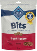 Blue Buffalo Bits Soft Dog Treats for Training, Made with Natural Ingredients & Enhanced with DHA, Beef Recipe, 19-oz Bag